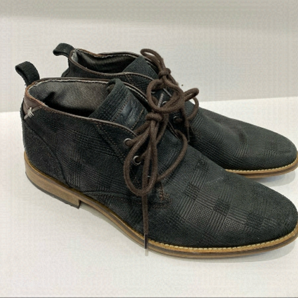 BULL Boxer plaid print lace up ankle booties size 9.5